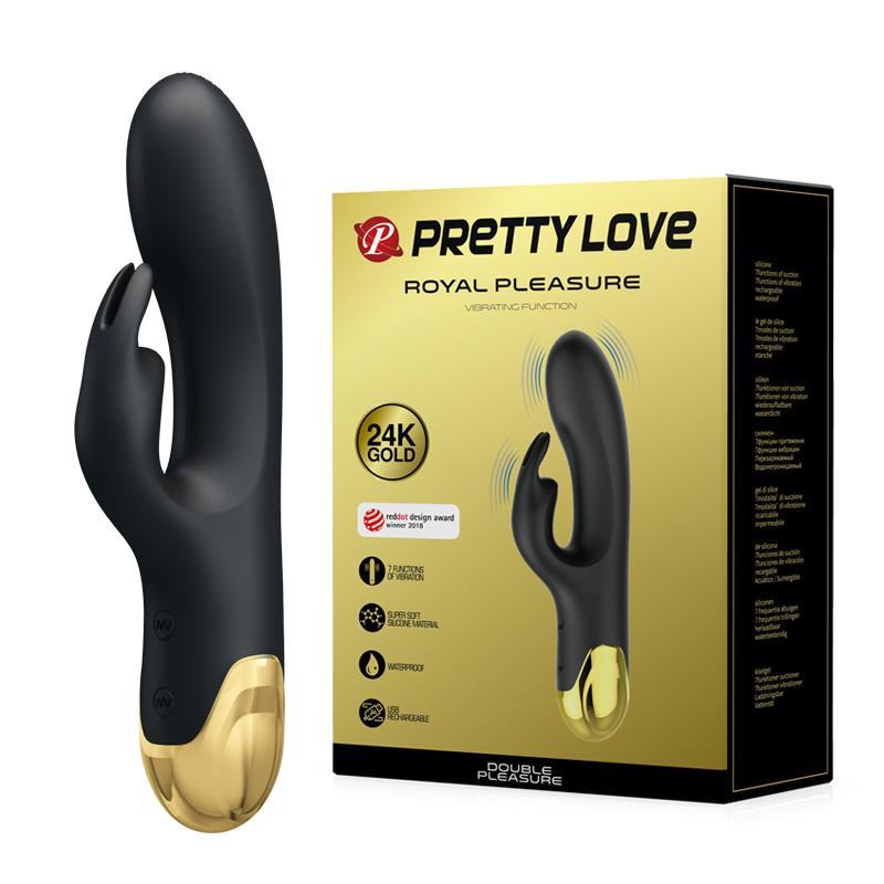 Pretty Love Royal Pleasure Vibrator with Bunny (6603BI0797) - зображення 1