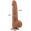 LoveToy Sliding-Skin Dual Layer Dong 11.5" Brown (6452LVTOY938) - зображення 3