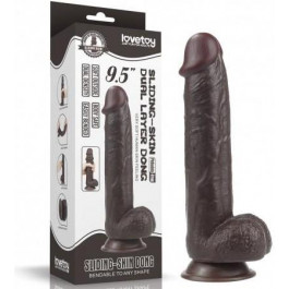   LoveToy 9.5'' Sliding-Skin Dildo Coffee (6452LVTOY462)