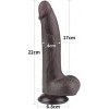 LoveToy Sliding-Skin Dual Layer Dong 8.5" Black (6452LVTOY980) - зображення 3