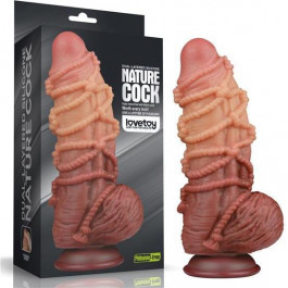   LoveToy Dual-Layered Silicone Cock With Rope 9.5" Flesh (6452LVTOY931)