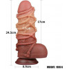 LoveToy Dual-Layered Silicone Cock With Rope 9.5" Flesh (6452LVTOY931) - зображення 3