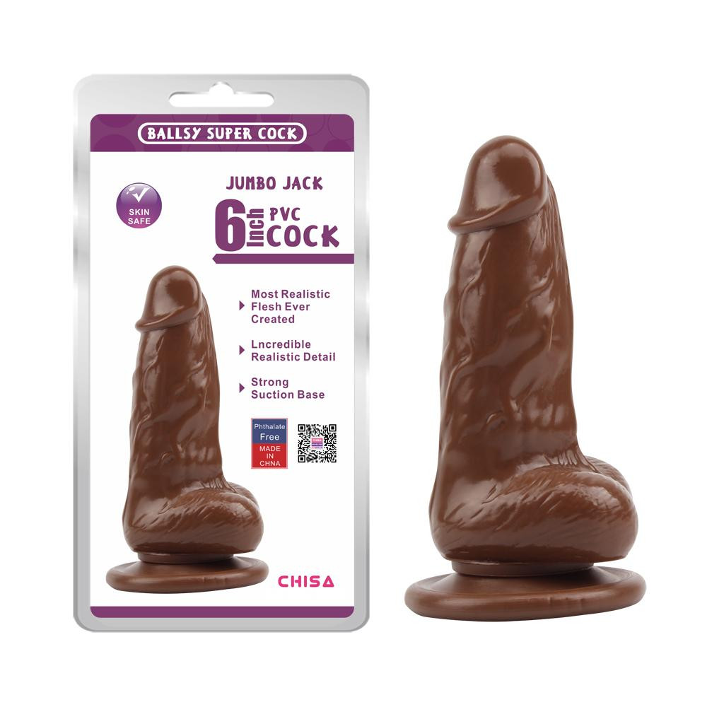 Chisa Novelties Ballsy Super Cock Jumbo Jack 6" Brown (6610CN00691) - зображення 1