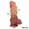 LoveToy Dual-Layered Silicone Cock With Rope 10.5" Flesh (6452LVTOY933) - зображення 3