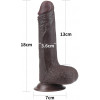 LoveToy 7'' Sliding-Skin Dildo Coffee (6452LVTOY460) - зображення 2