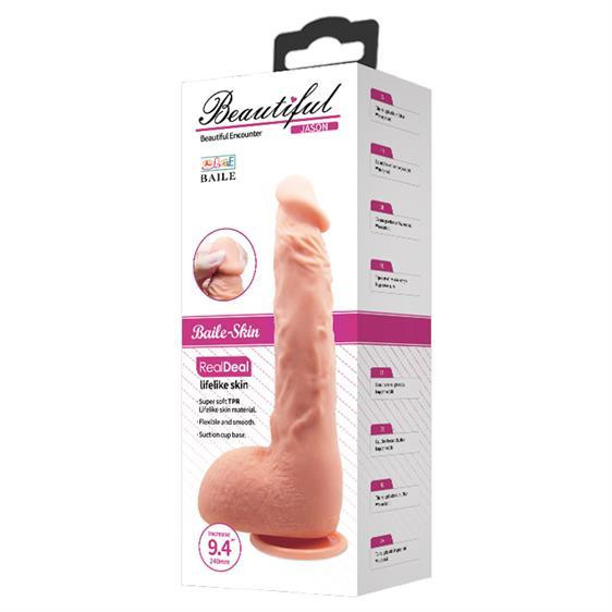 Baile Beautiful Encounter Jason Real Dildo 24cm Flesh (6603BW0743) - зображення 1