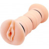 Baile Crazy Bull Emma double vagina masturbator vibro flesh (6603BM0360) - зображення 1