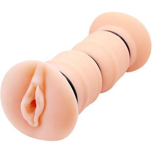 Baile Crazy Bull Emma double vagina masturbator vibro flesh (6603BM0360) - зображення 1