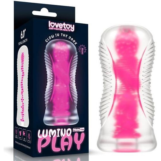 LoveToy Lumino Play Masturbator Pink Glow 6" (6452LVTOY960) - зображення 1