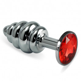   LoveToy Silver Spiral Plug Red (6452LVTOY594)