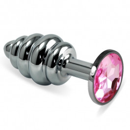   LoveToy Silver Spiral Plug Pink (6452LVTOY592)