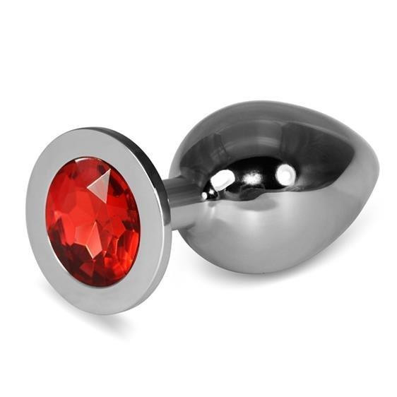 LoveToy LoveToy Анальна пробка Large Silver Plug Red (6452LVTOY583) - зображення 1