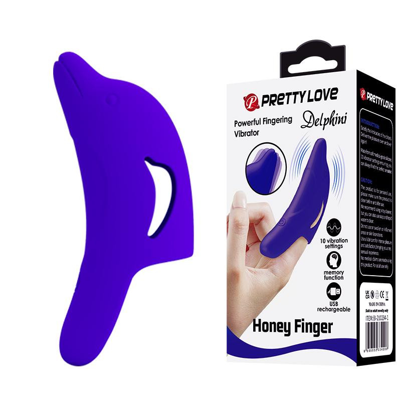 Pretty Love Delphini Fingering Vibrator Blue (6603BI1235) - зображення 1