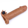 LoveToy Насадка на член Pleasure XTender Vibrating Penis Sleeve Add 2" Brown (6452LVTOY646) - зображення 4