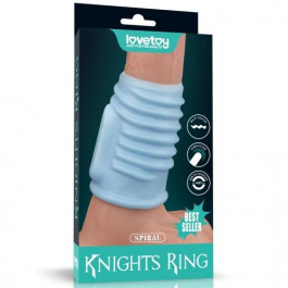   LoveToy Vibrating Spiral Knights Ring блакитна (6452LVTOY890)