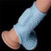 LoveToy Vibrating Drip Knights Ring With Scrotum Sleeve Blue (6452LVTOY895) - зображення 3