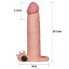 LoveToy LoveToy Удлиняющая насадка на пенис Pleasure XTender Vibrating Penis Sleeve Add 3" Flesh (6452LVTOY0 - зображення 2