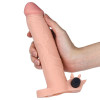 LoveToy LoveToy Удлиняющая насадка на пенис Pleasure XTender Vibrating Penis Sleeve Add 3" Flesh (6452LVTOY0 - зображення 5