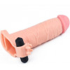 LoveToy Pleasure X-Tender Vibrating Penis Sleeve Add 2" Flesh (6452LVTOY054) - зображення 3