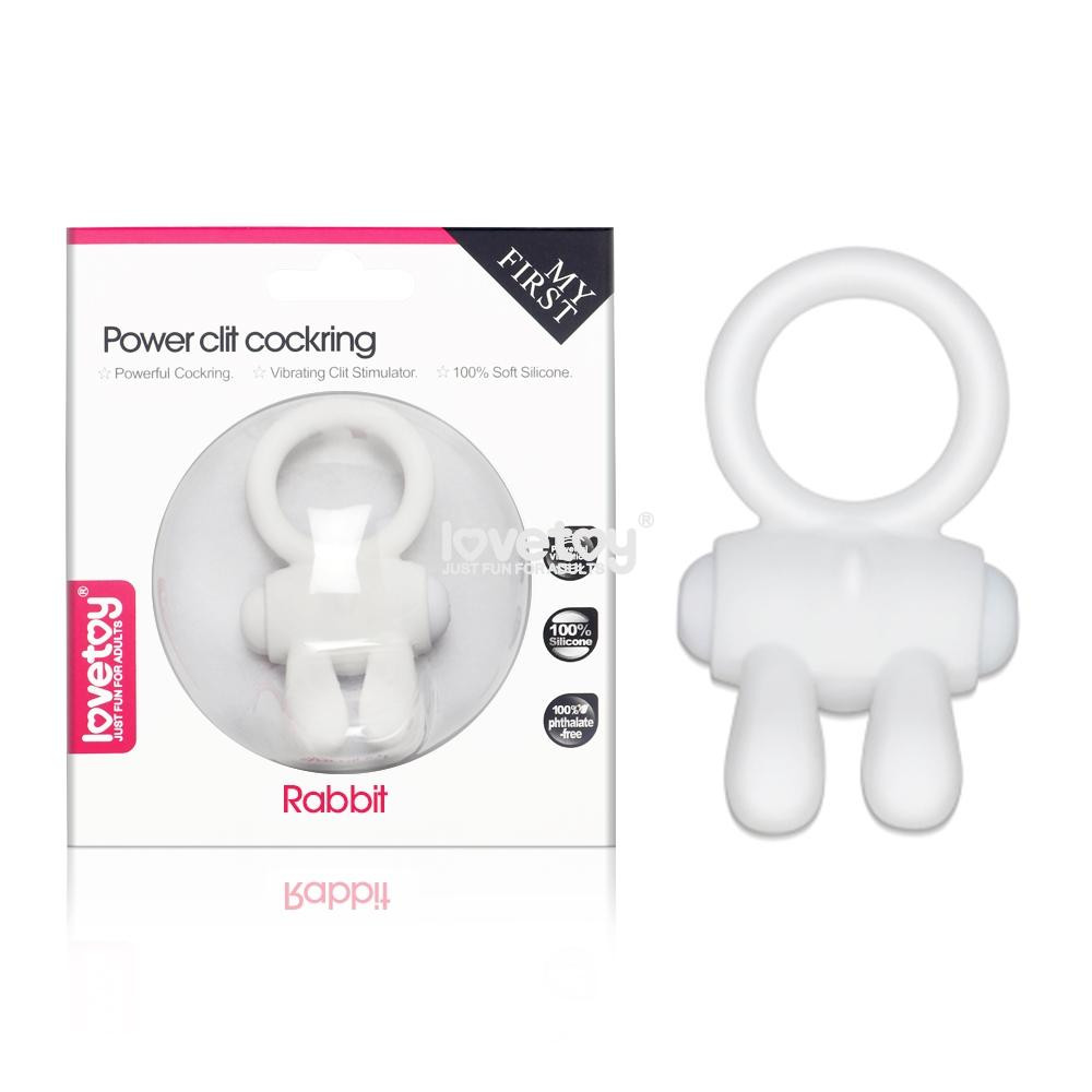 LoveToy Эрекционное виброкольцо Power Clit Cockring Rabbit белое (6452LVTOY174) - зображення 1