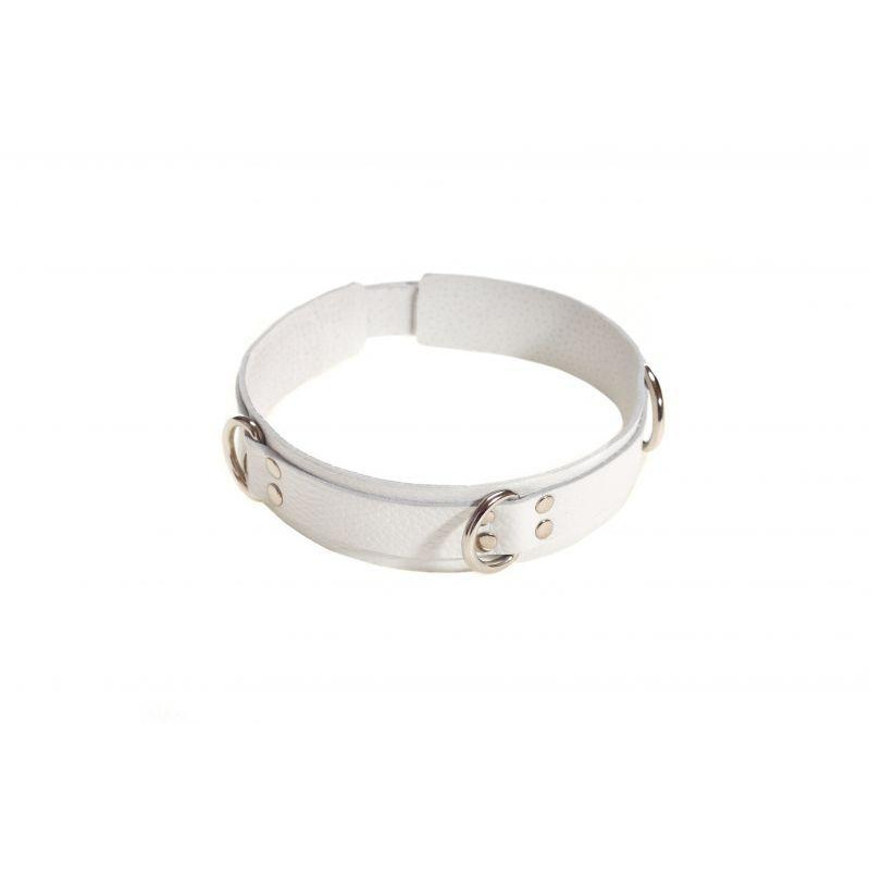 Slash Slave leather collar, WHITE (51420280242) - зображення 1