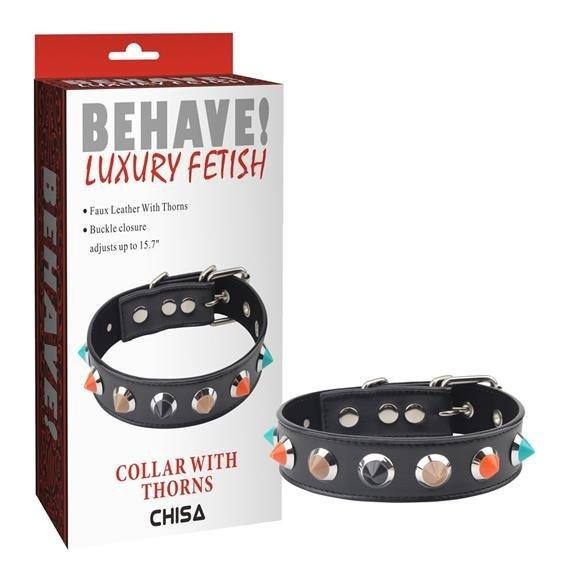 Chisa Novelties Behave! Collar With Thorns Black (6610CN00855) - зображення 1