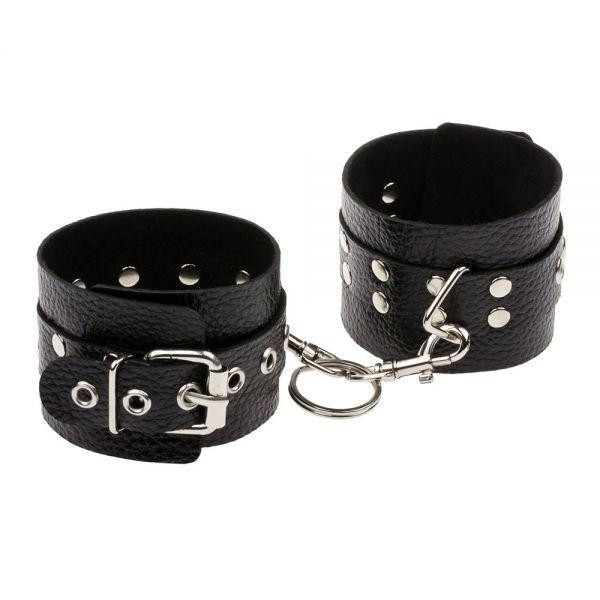 Slash Leather Rastraints Hand Cuffs, Black (SL281405) - зображення 1