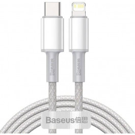   Baseus Type-C to Lightning PD 20W 2M High Density Braided White (CATLGD-A02)