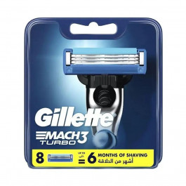   Gillette Кассета для бритвы  MACH3 Turbo 8 шт. (7702018516094)