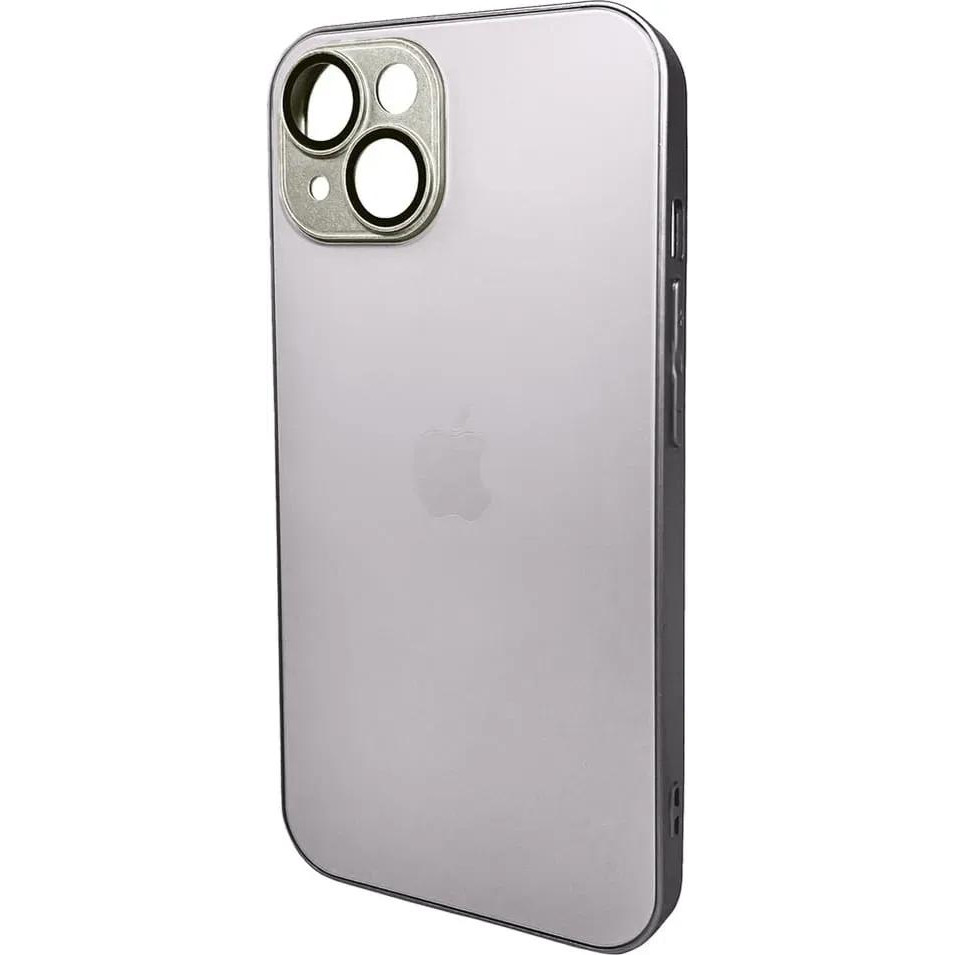 AG Glass Matt Frame Color Logo for Apple iPhone 15 Titanium Grey (AGMattFrameiP15Grey) - зображення 1