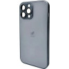 AG Glass Matt Frame Color Logo for Apple iPhone 14 Pro Titanium Grey (AGMattFrameiP14PGrey) - зображення 1