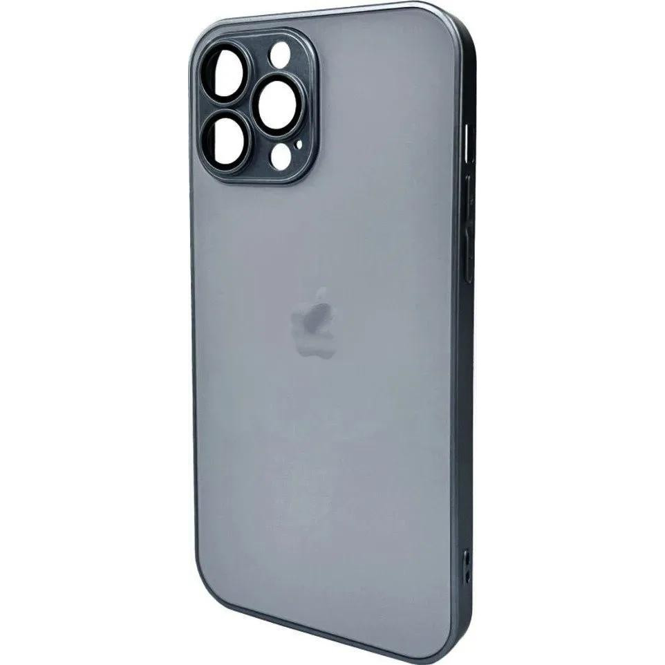 AG Glass Matt Frame Color Logo for Apple iPhone 14 Pro Titanium Grey (AGMattFrameiP14PGrey) - зображення 1