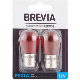   Brevia PR21W 12V 21W BAW15s RED blister 2шт 12326B2