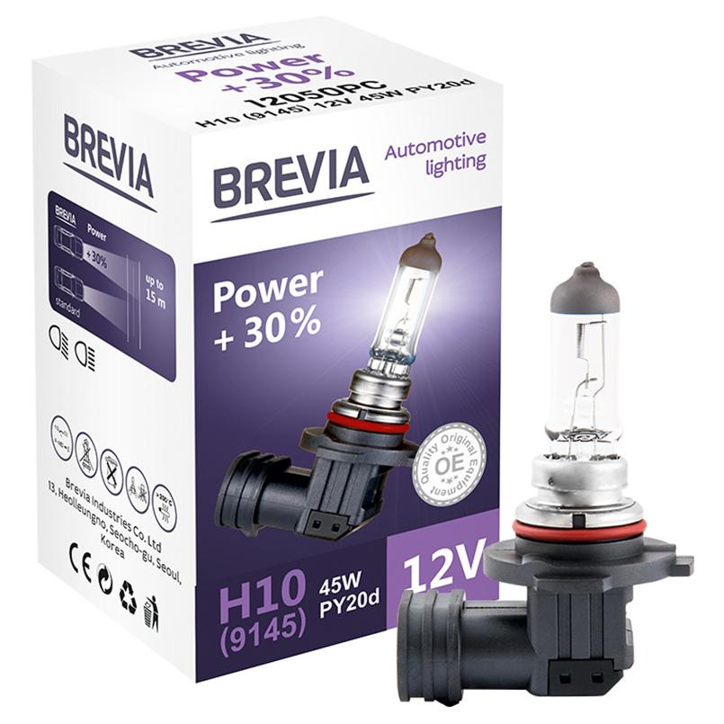 Brevia H10 Power +30% (9145) 12V 45W PY20d (12050PC) - зображення 1