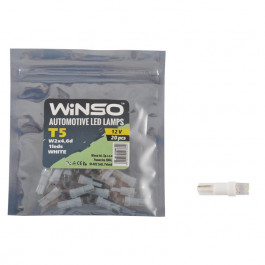   Winso T5 W2x4.6d 1LED white 20шт.уп. 127600