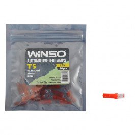   Winso T5 W2x4.6d 1LED red 20шт.уп. 127620