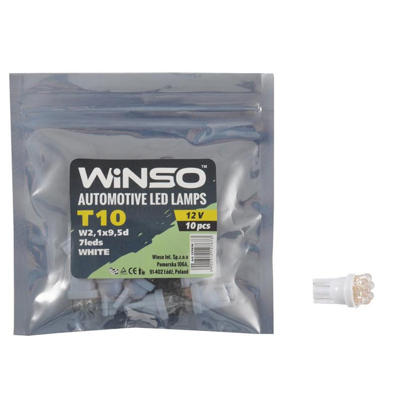 Winso T10 W2.1x9.5d 7LEDS white 10шт.уп. 127670 - зображення 1