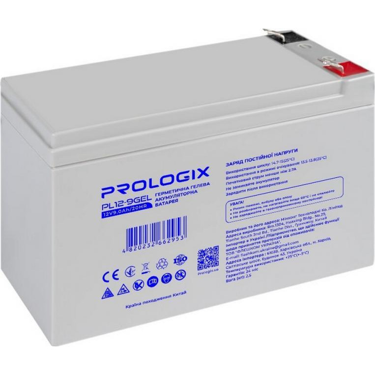 Prologix GEL 12V 9Ah (PL12-9GEL) - зображення 1