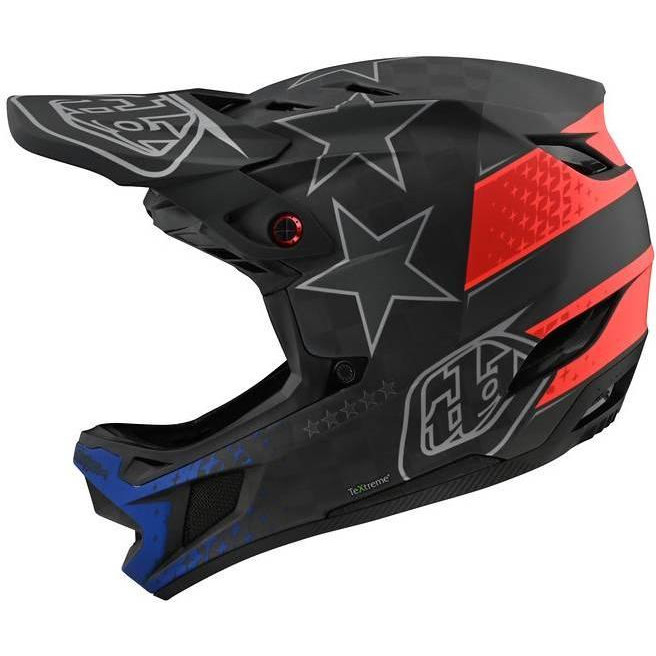 Troy Lee Designs D4 Textreme Carbon Helmet w/MIPS Freedom 2.0 / размер XL Black/Red (139777005) - зображення 1