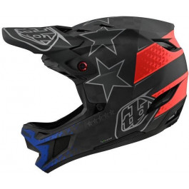   Troy Lee Designs D4 Textreme Carbon Helmet w/MIPS Freedom 2.0 / размер XL Black/Red (139777005)