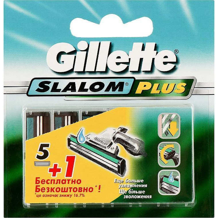 Gillette Сменные кассеты  Slalom Plus 6 шт (3014260286552) - зображення 1