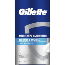   Gillette Бальзам після гоління  3 in 1 Hydrates & Soothes SPF+15 50 мл (8001090303929)