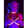 Taboom Glow In The Dark Seductive Harness With Bow Bra, рожева (8713221834850) - зображення 1