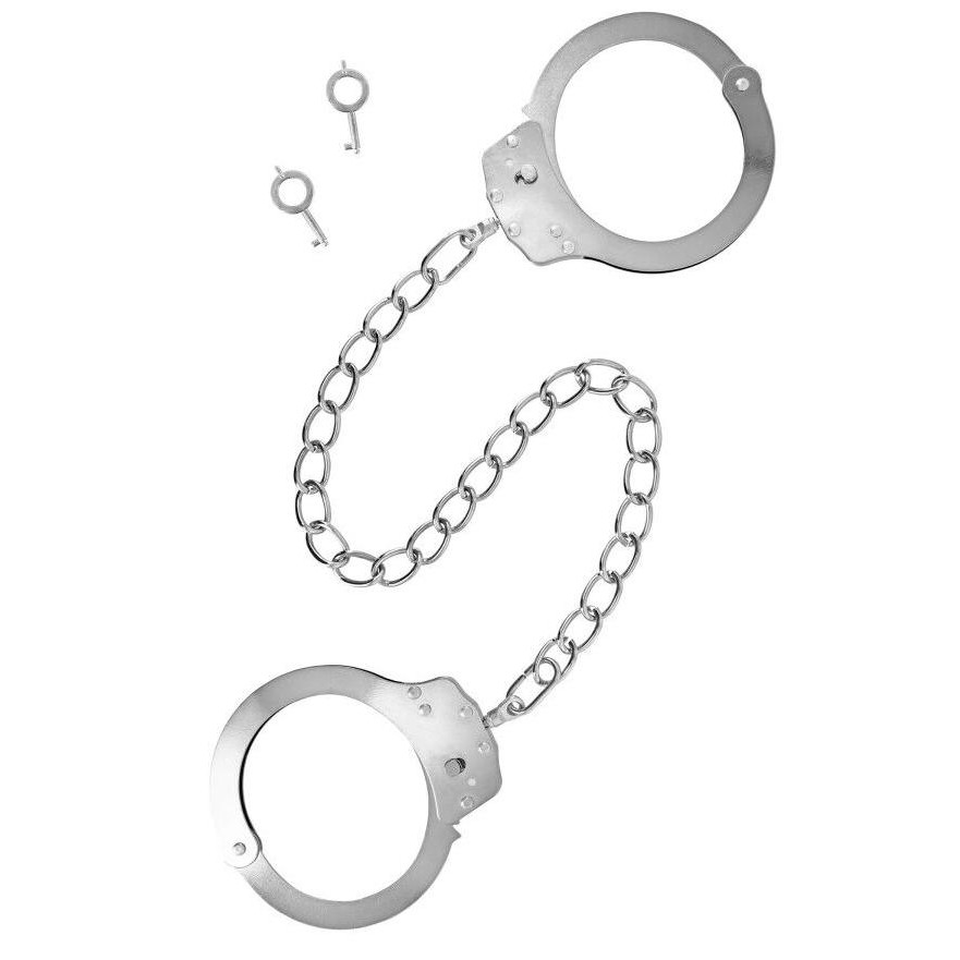 Fetish Tentation Enjoy Pain Adjustable Metal Ankle Cuffs, срібні (3479222030015) - зображення 1