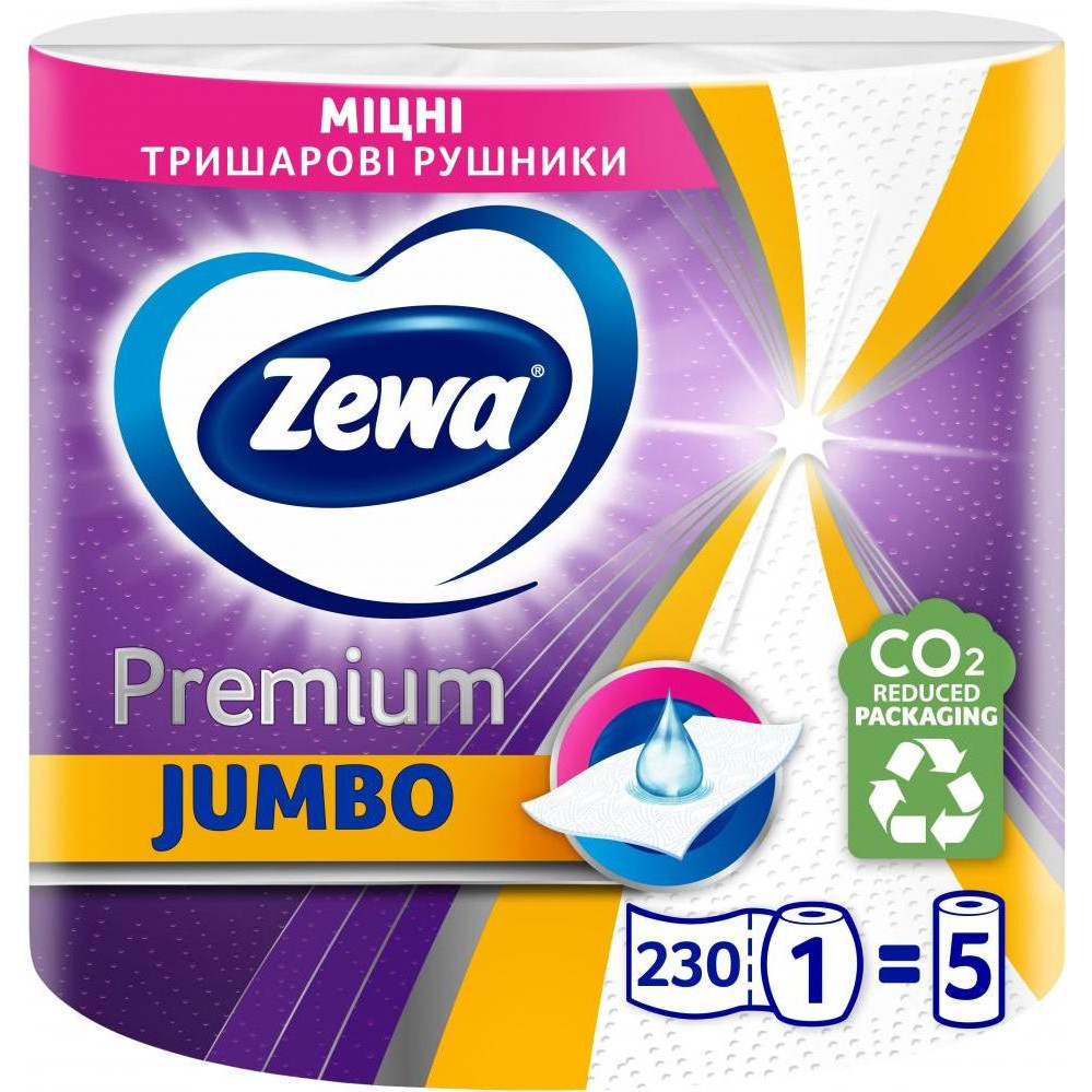 Zewa Бумажные полотенца Jumbo Premium трехслойная 1 шт/уп (7322541192017) - зображення 1