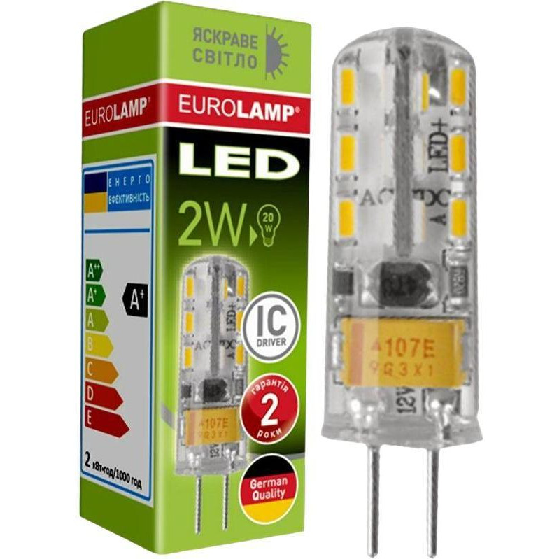 EUROLAMP LED G4 силикон 2W 4000K 220V (LED-G4-0240(220)) - зображення 1