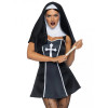 Leg Avenue Костюм монашки , XS, Naughty Nun 2 предмета, черный (LA86984XS) - зображення 2