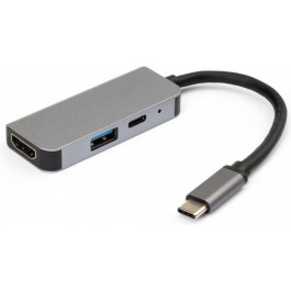   Vinga Type-C to 4K HDMI+USB3.0+PD Aluminium (VCPHTC3AL)