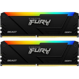   Kingston FURY 16 GB (2x8GB) DDR4 3733 MHz Beast RGB (KF437C19BB2AK2/16)