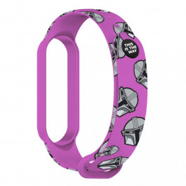   ArmorStandart Ремінець  This is the Way для Xiaomi Mi Band 6/5 Mandalorian helmet Purple (ARM59259)